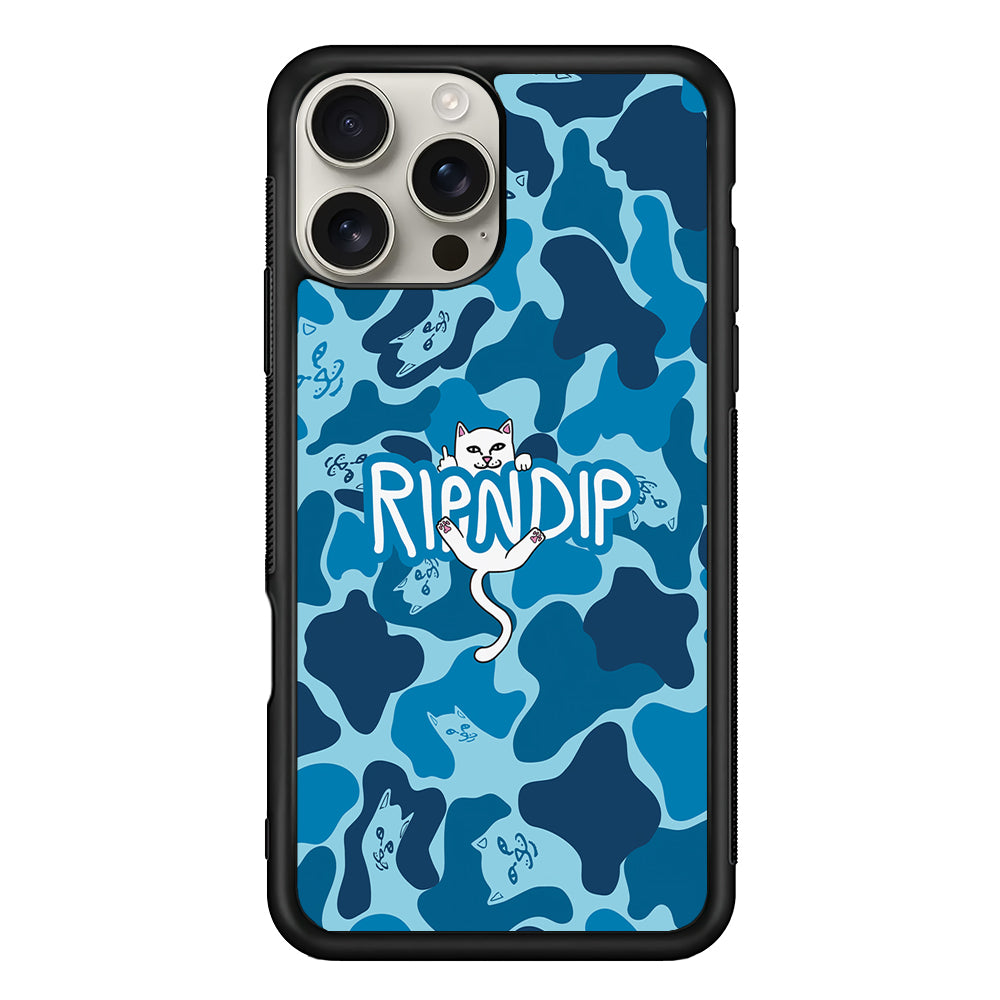 Rip N Dip Blue Camo iPhone 16 Pro Max Case | Slim Rubber Case for iPhone 16 Pro Max