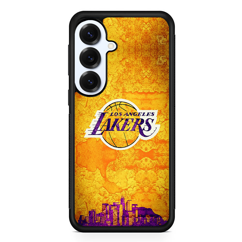 Los Angeles Lakers Pattern Samsung Galaxy S25 Plus Case | Slim Rubber Cover for Samsung Galaxy S25 Plus