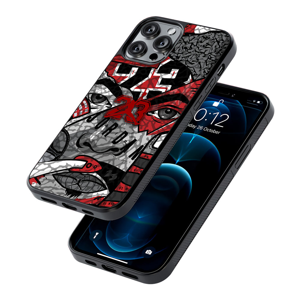 Air Jordan Face Without Mask 2D Rubber Phone Case | Slim Protective Phone Case