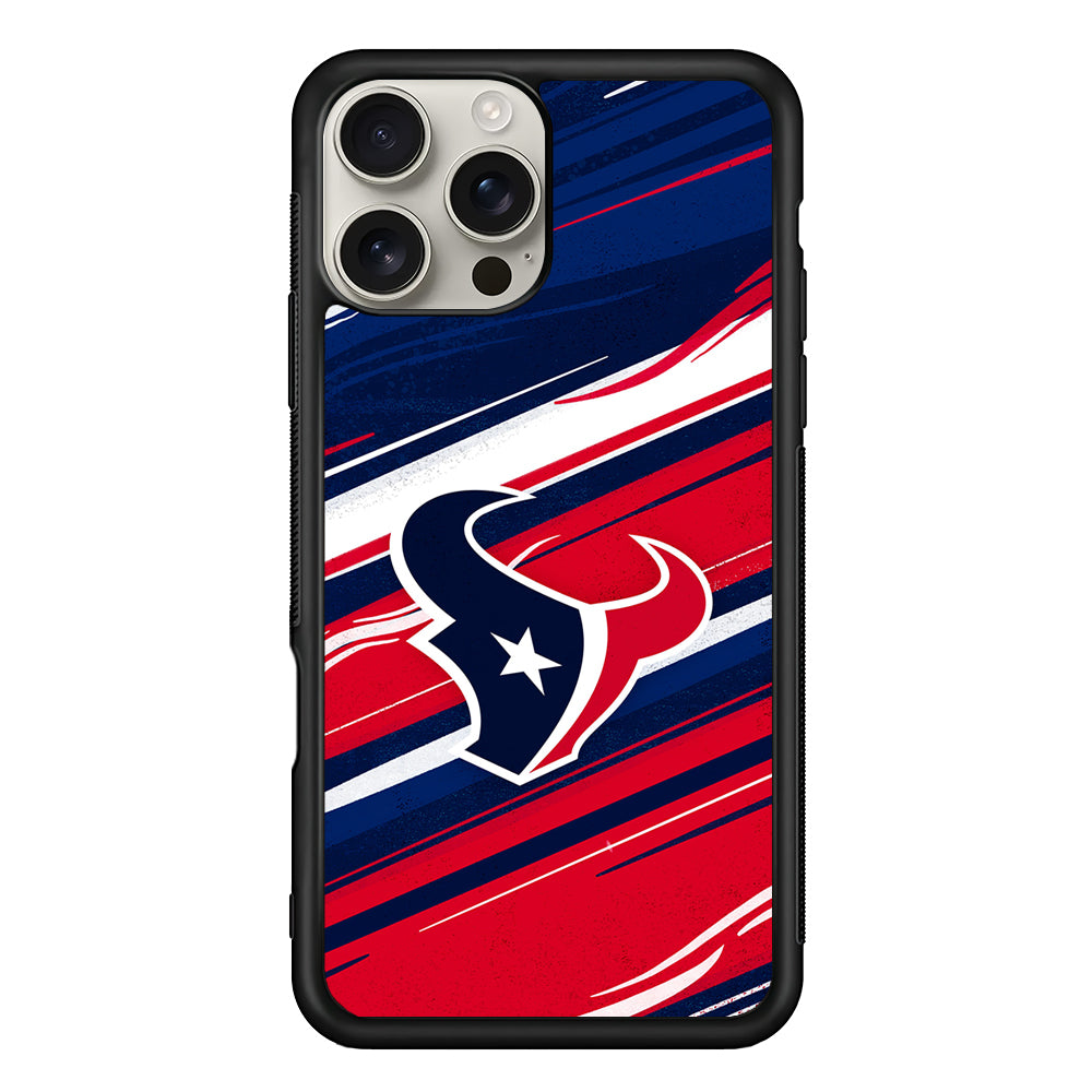 Houston Texans Abstract Color iPhone 16 Pro Max Case | Stylish Protective Case for iPhone 16 Pro Max