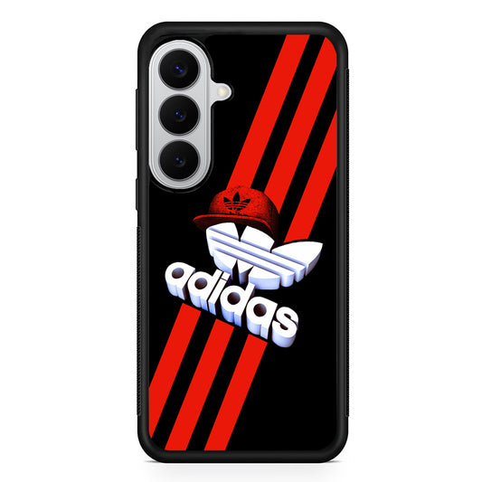Adidas Logo Stripe Red Hat Samsung Galaxy S26 Case | Slim Samsung Galaxy S26 Rubber Case