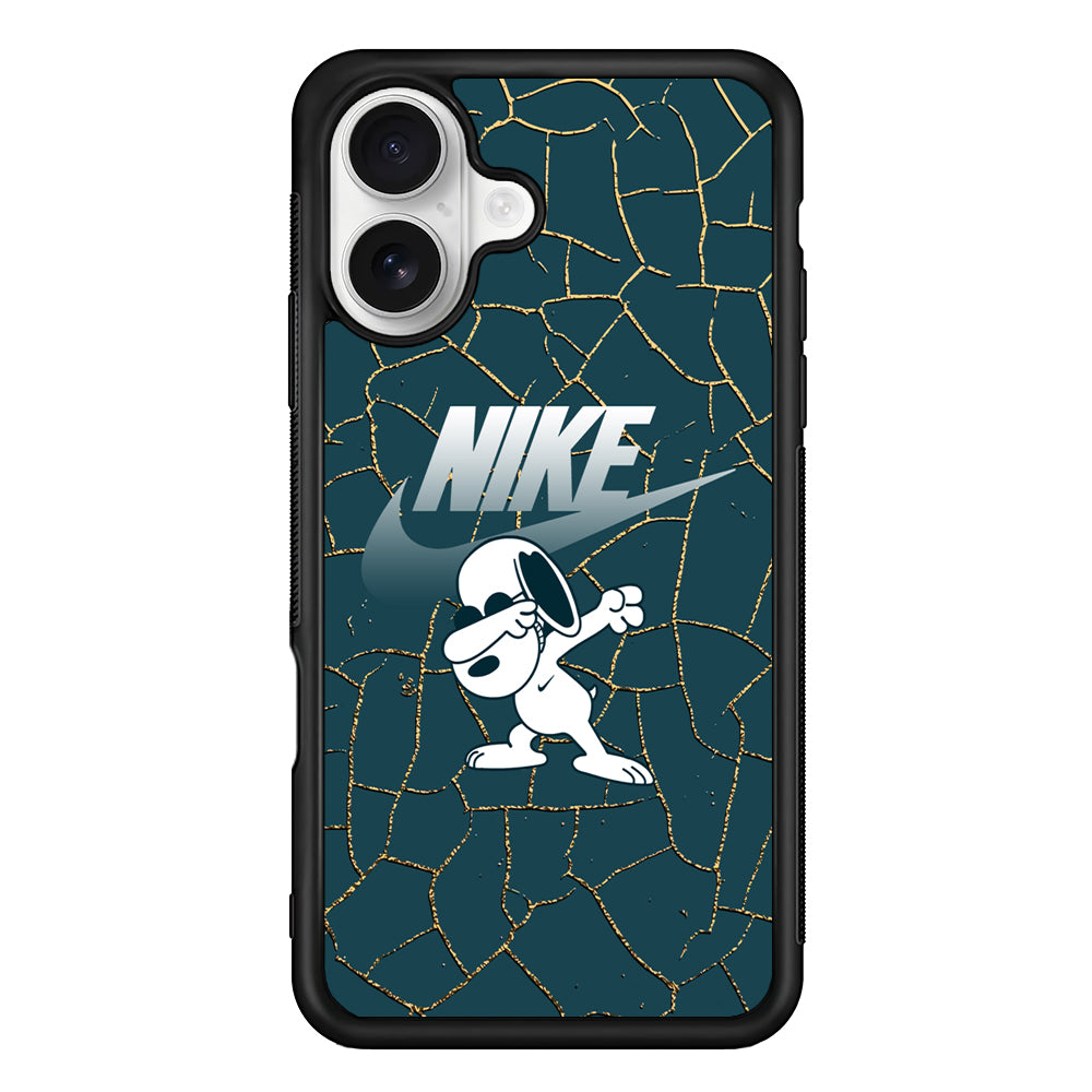 Nike and Snoopy Snoop Dab iPhone 16 Plus Case – Slim Fit Protective Phone Case