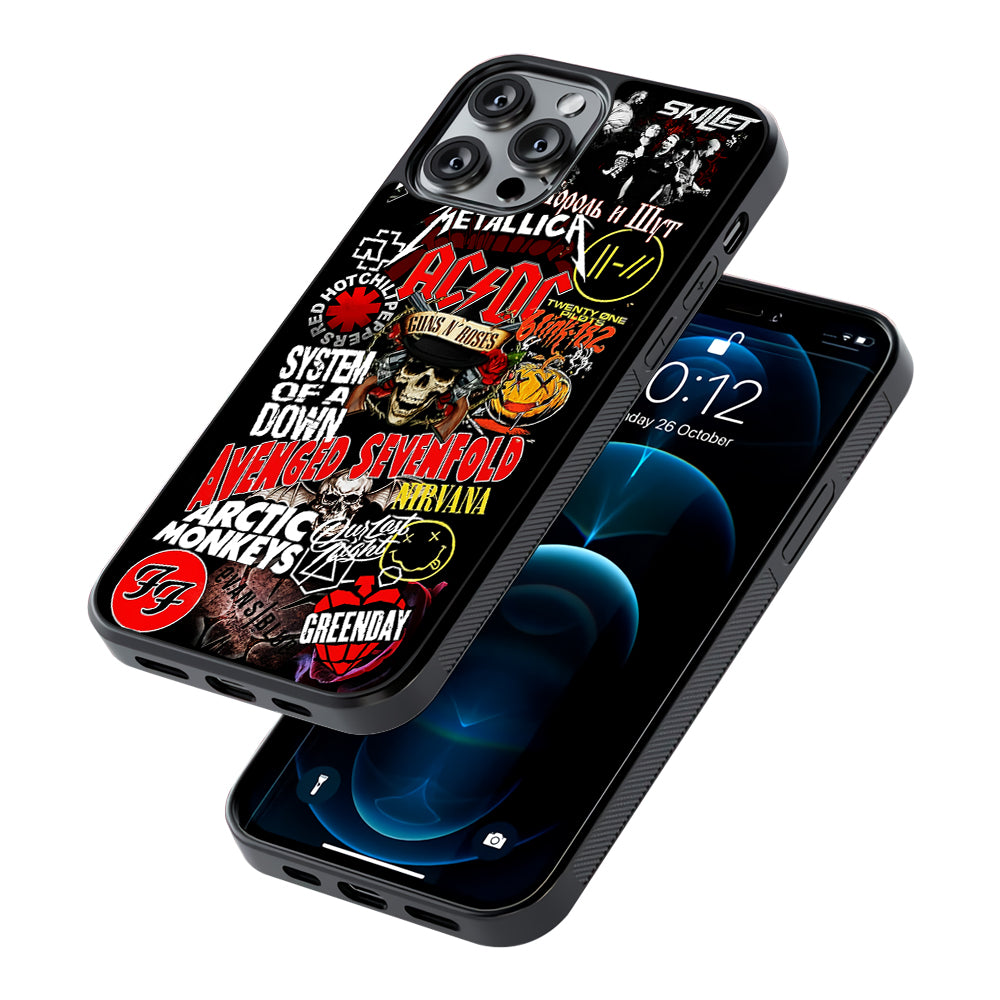 90s Rock Metal Aesthetic 2D Rubber Phone Case