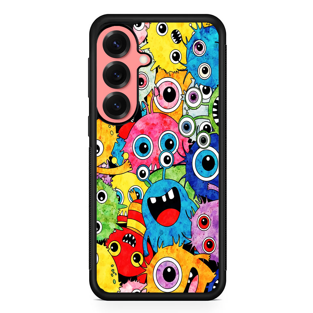 Cute Monster Doodle Samsung Galaxy S25 Case | Protective Case for Samsung Galaxy S25