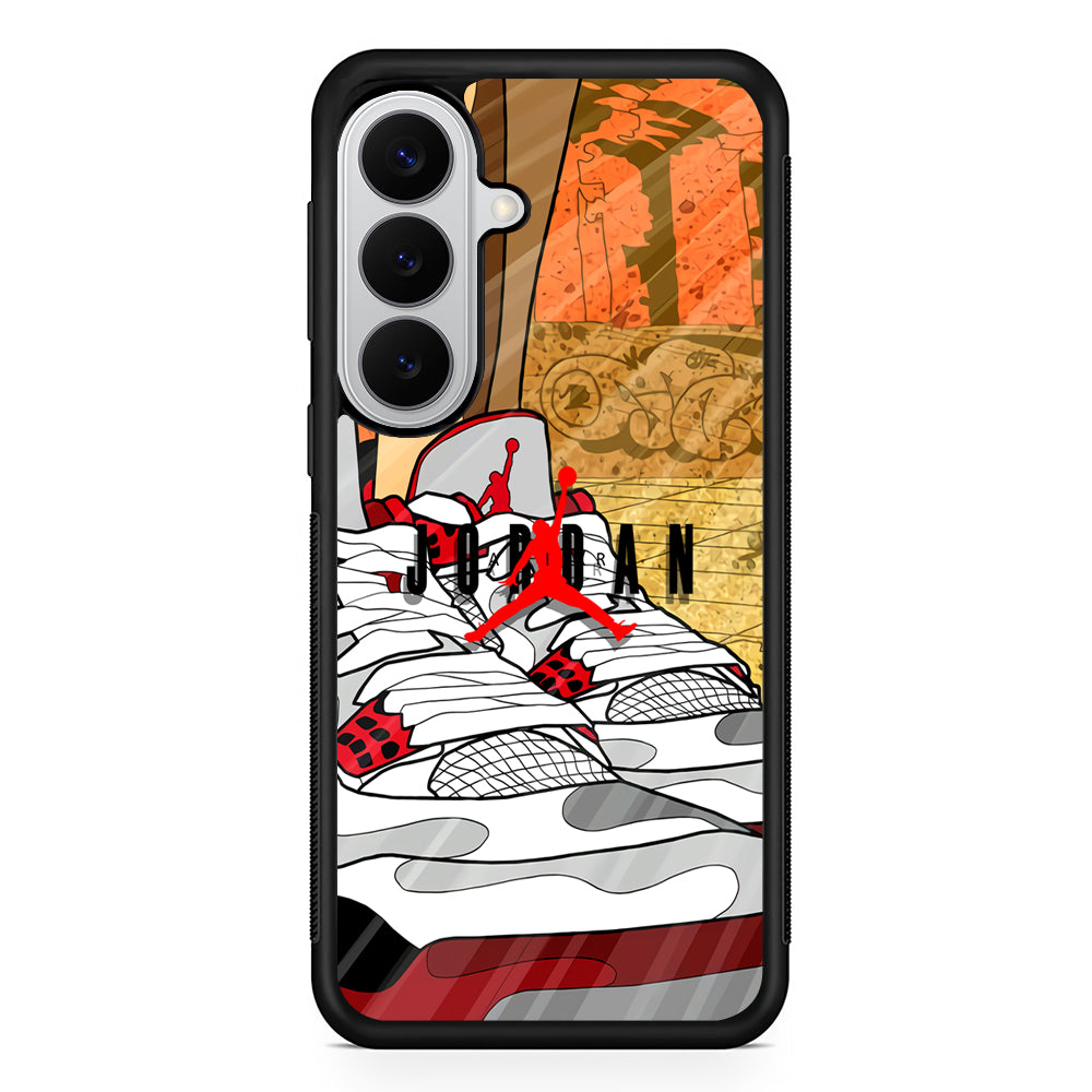 Air Jordan The Cartoon Shoes Samsung Galaxy S26 Case | Slim Samsung Galaxy S26 Rubber Case