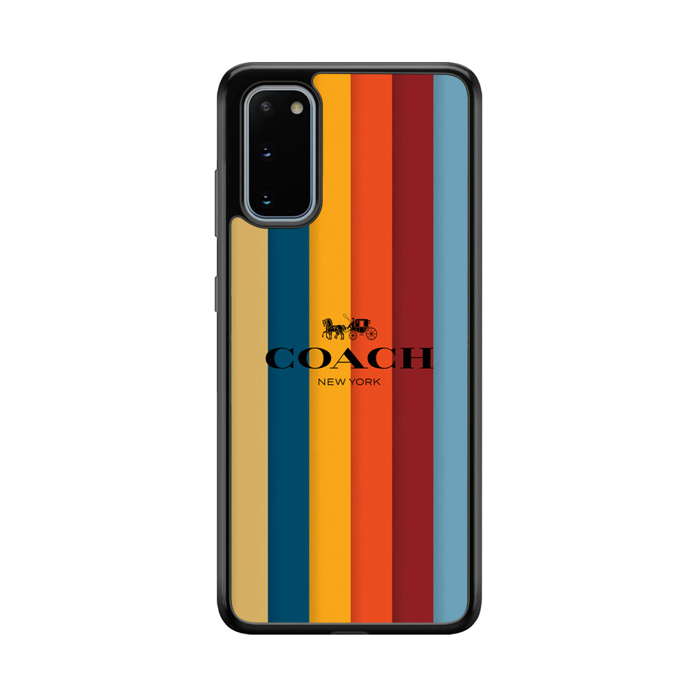 Coach Vertical Colorfull Samsung Galaxy S20 Case | Slim Rubber Case for Samsung Galaxy S20