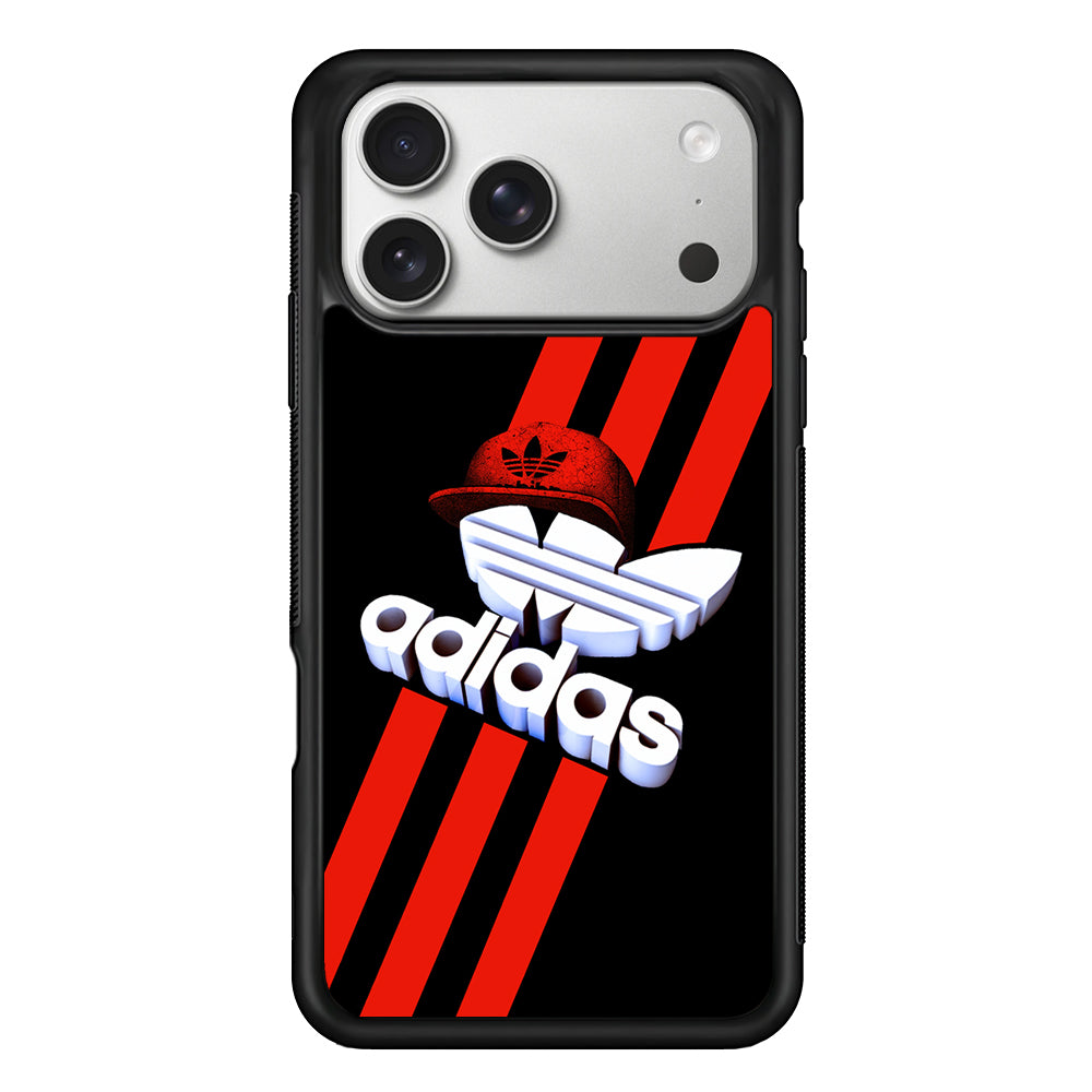 Adidas Logo Stripe Red Hat iPhone 17 Pro Case | Slim Protective Case for iPhone 17 Pro