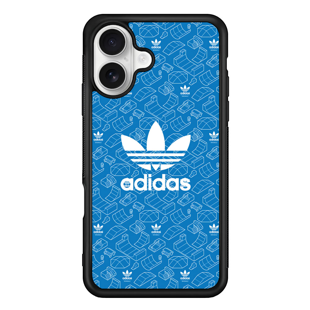 Adidas Skatepark Silhouette Patern iPhone 16 Plus Case – Slim Fit Protective Phone Case