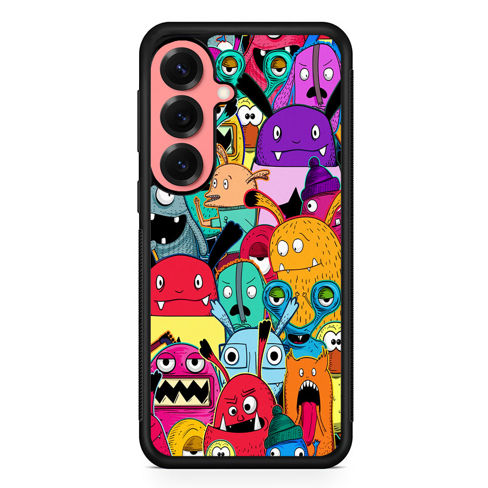 Doodle Monsters Graffiti Art Samsung Galaxy S25 Case | Protective Case for Samsung Galaxy S25