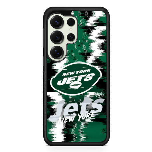 New York Jets Abstract Color Samsung Galaxy S25 Ultra Case | Durable Rubber Case for Samsung Galaxy S25 Ultra
