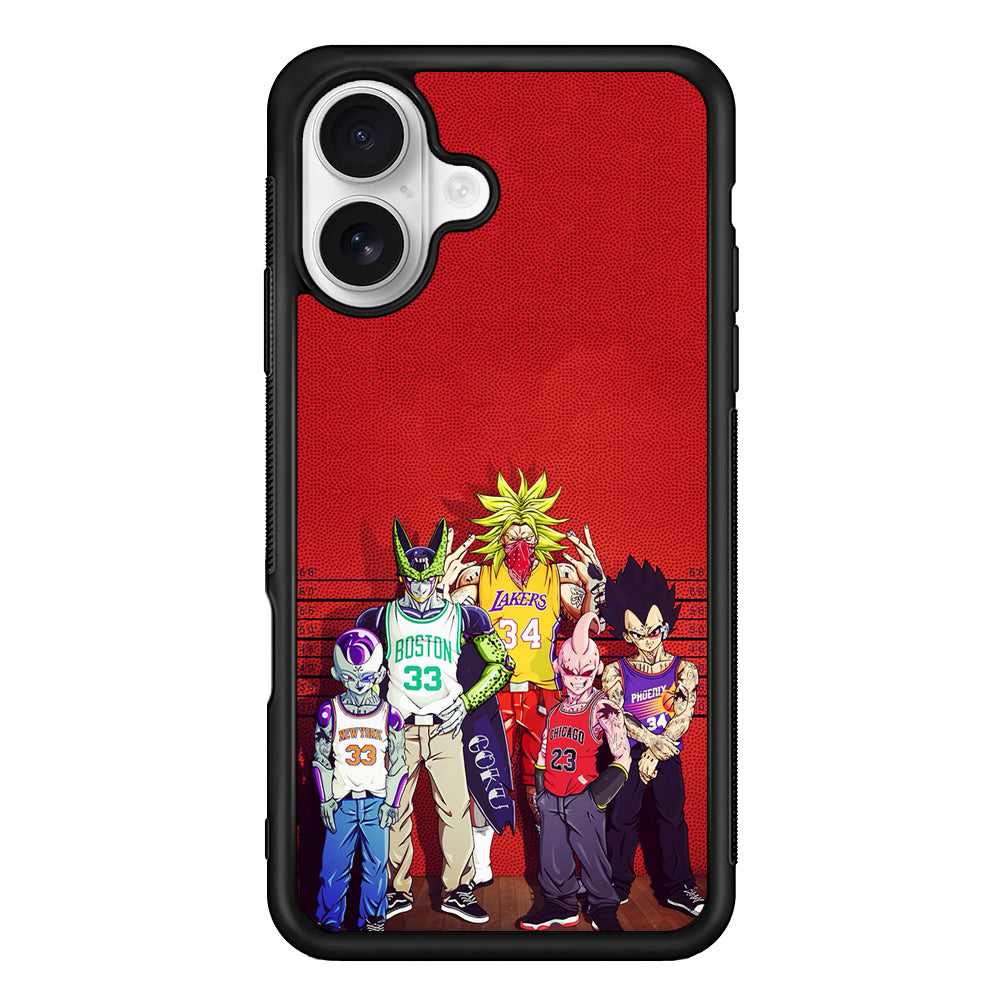 Dragon Ball NBA Style iPhone 16 Plus Case | Durable Protective Rubber Cover