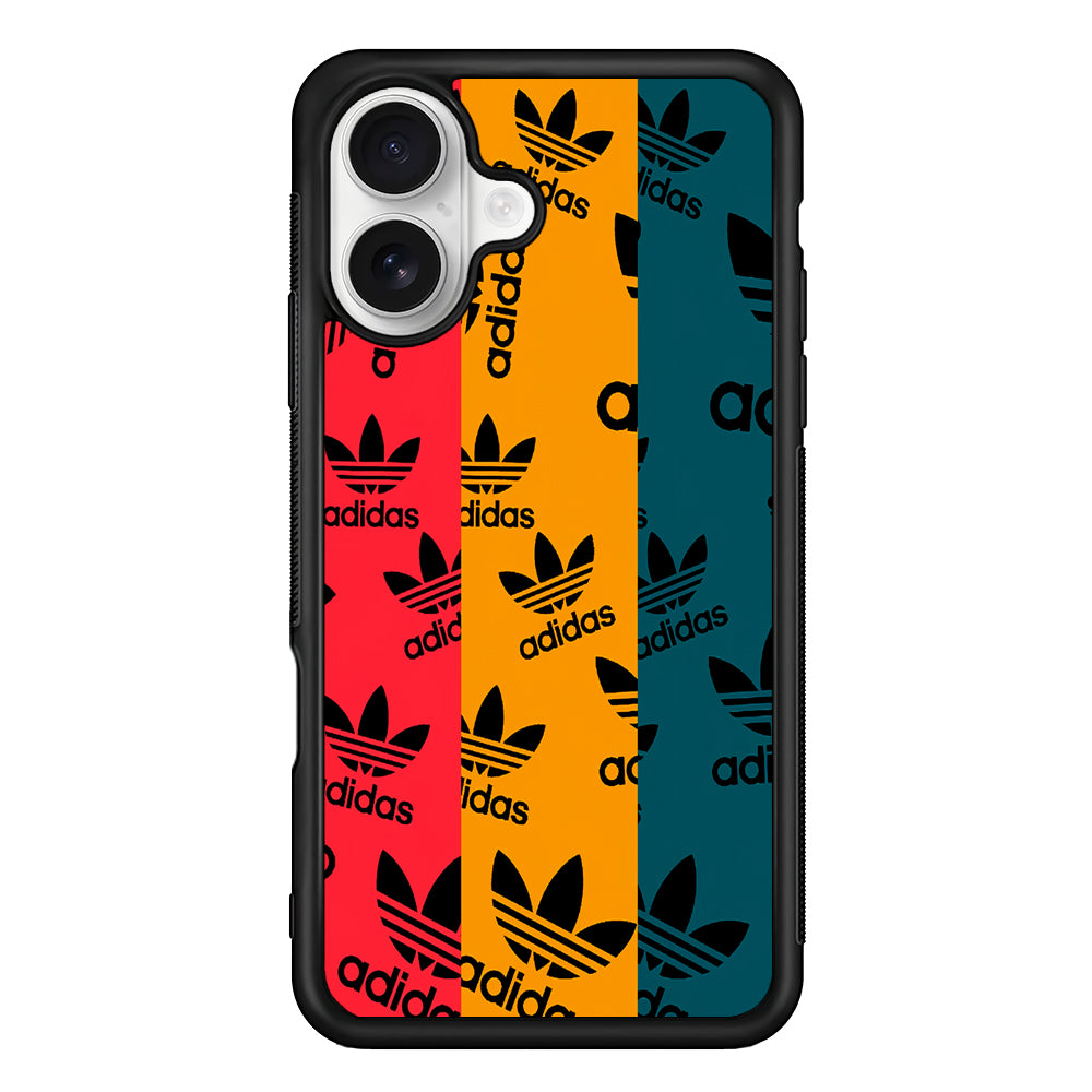 Adidas Logo Three Colours iPhone 16 Plus Case – Slim Fit Protective Phone Case