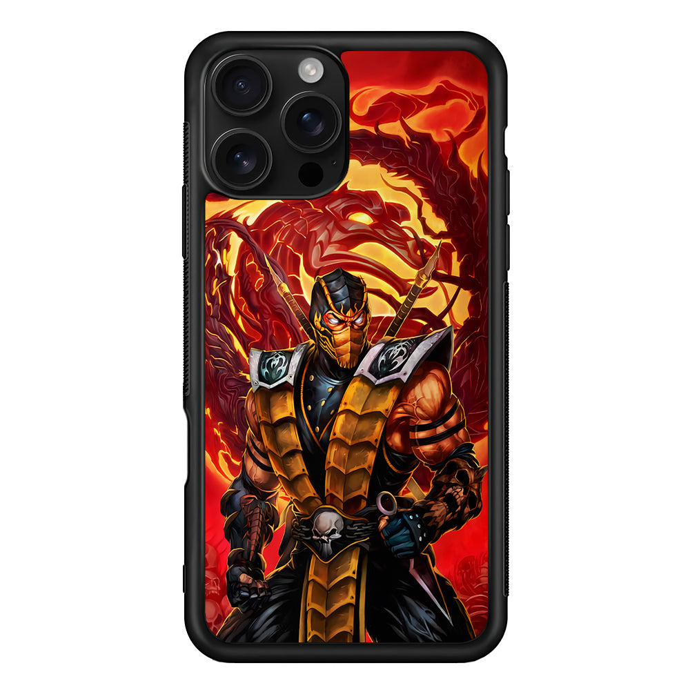 Scorpion Hanzo Mortal Kombat iPhone 16 Pro Case | Durable Protective Case for iPhone 16 Pro