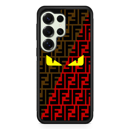 Fendi Choco Red Samsung Galaxy S25 Ultra Case | Slim Rubber Case for Samsung Galaxy S25 Ultra