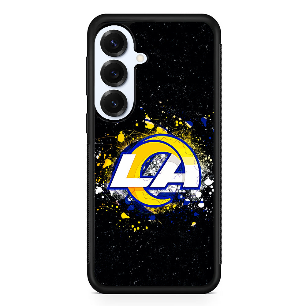 Los Angeles Rams Abstract Samsung Galaxy S25 Plus Case | Slim Rubber Cover for Samsung Galaxy S25 Plus