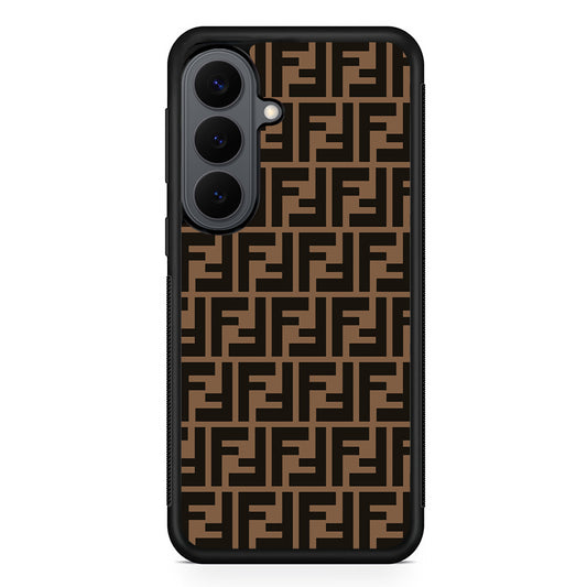 Fendi Brown Form Samsung Galaxy S26 Plus Case | Slim Rubber Case for Samsung Galaxy S26 Plus