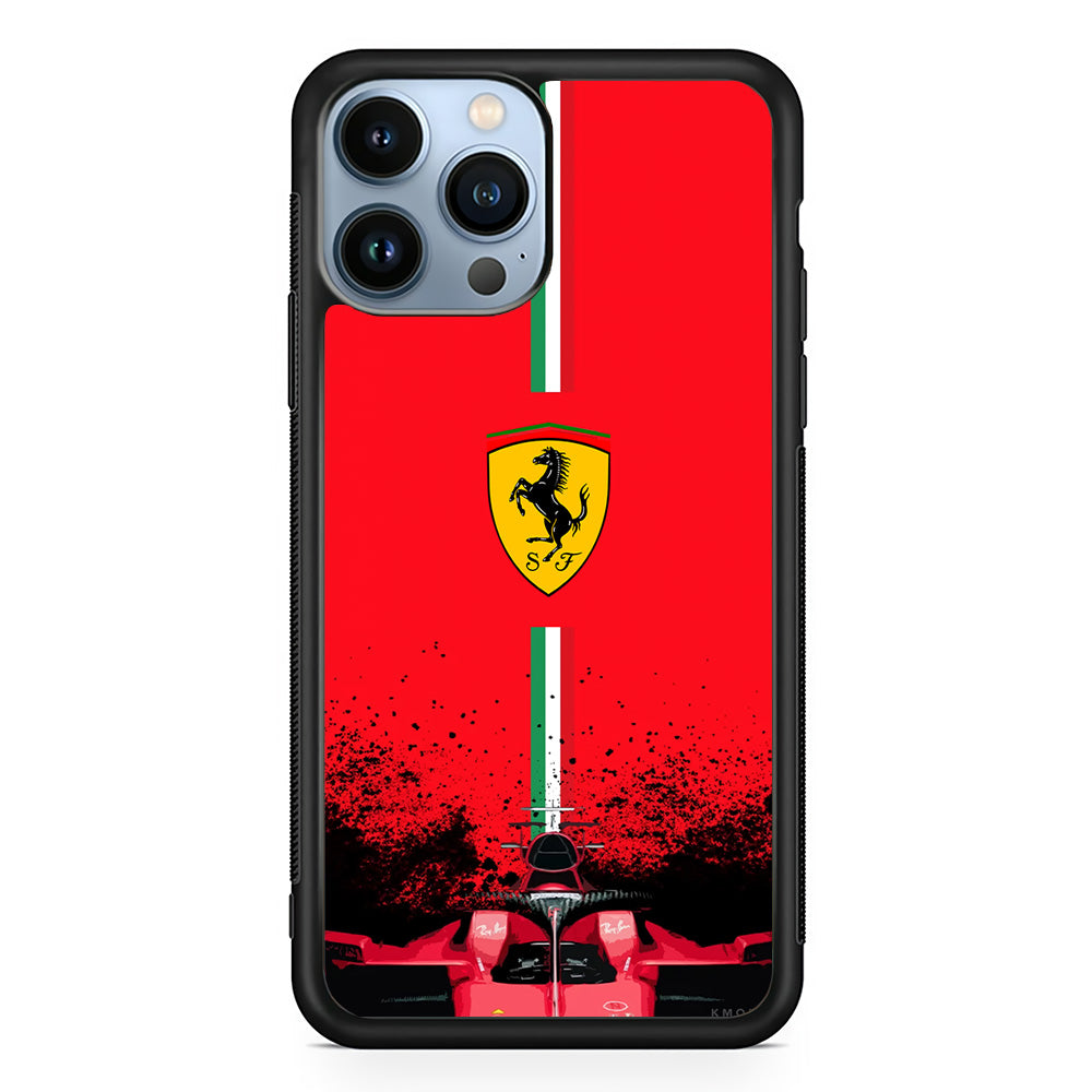 Ferrari Luxury Car Logo iPhone 15 Pro Max Case | Slim Rubber Case for iPhone 15 Pro Max