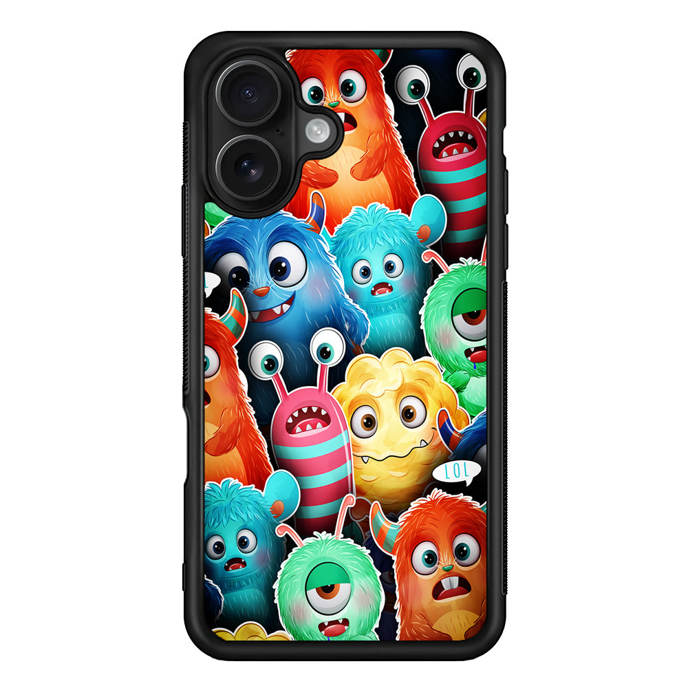 Cute Monsters Aesthetic iPhone 16 Case - Oxvistore