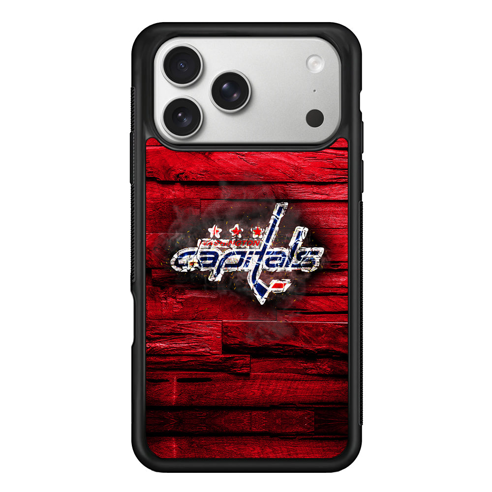 Washington Capitals Wood iPhone 17 Pro Case | Slim Rubber Case for iPhone 17 Pro