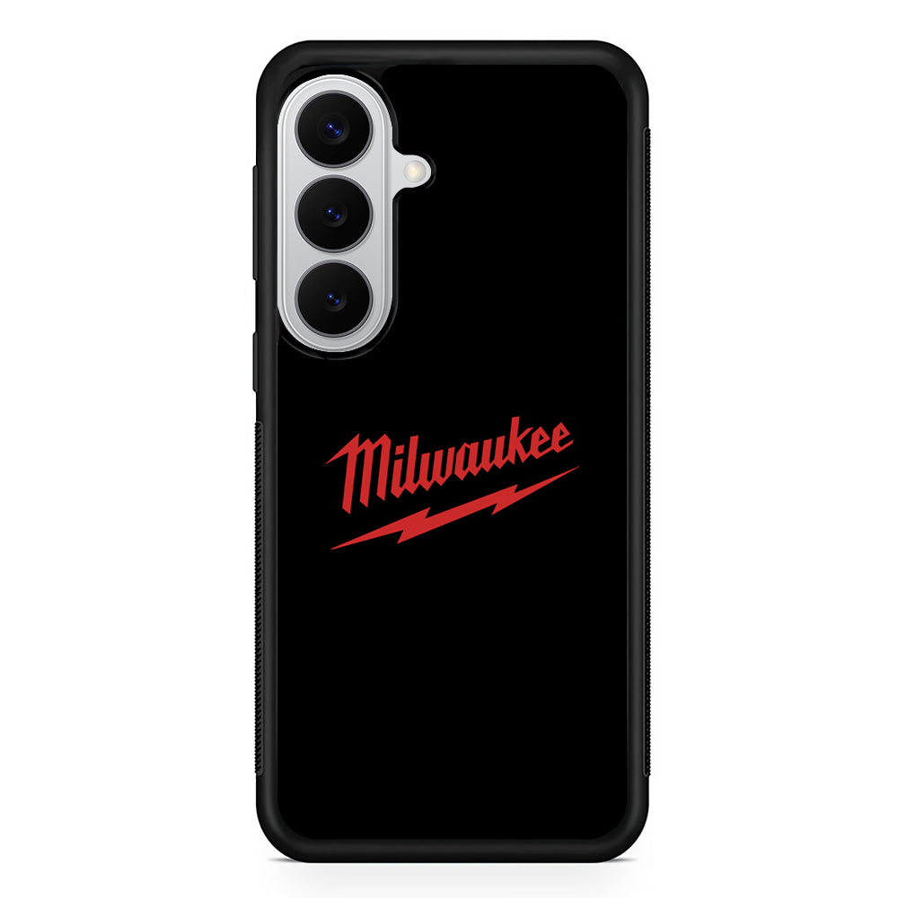 Milwaukee Tool Black Background Samsung Galaxy S26 Case | Slim Rubber Case for Samsung Galaxy S26