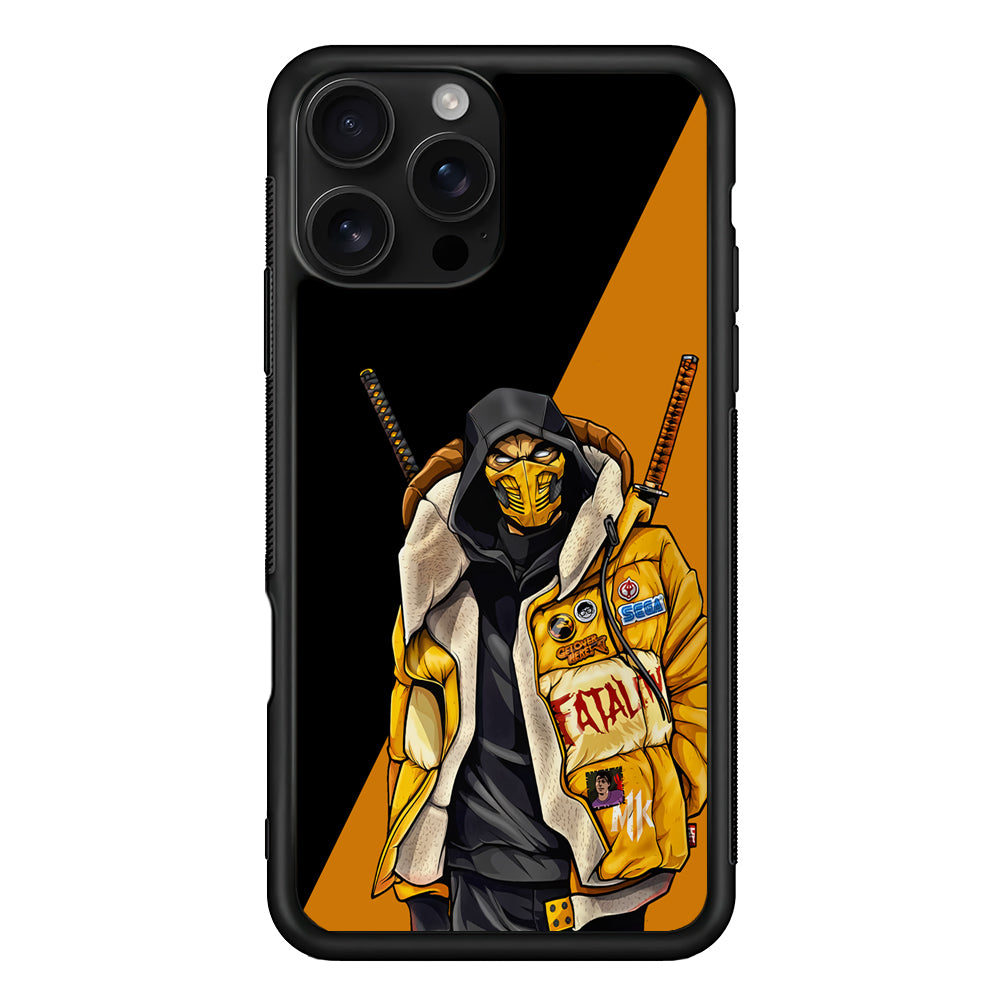 Scorpion Hypebeast Mortal Kombat iPhone 16 Pro Case | Durable Protective Case for iPhone 16 Pro