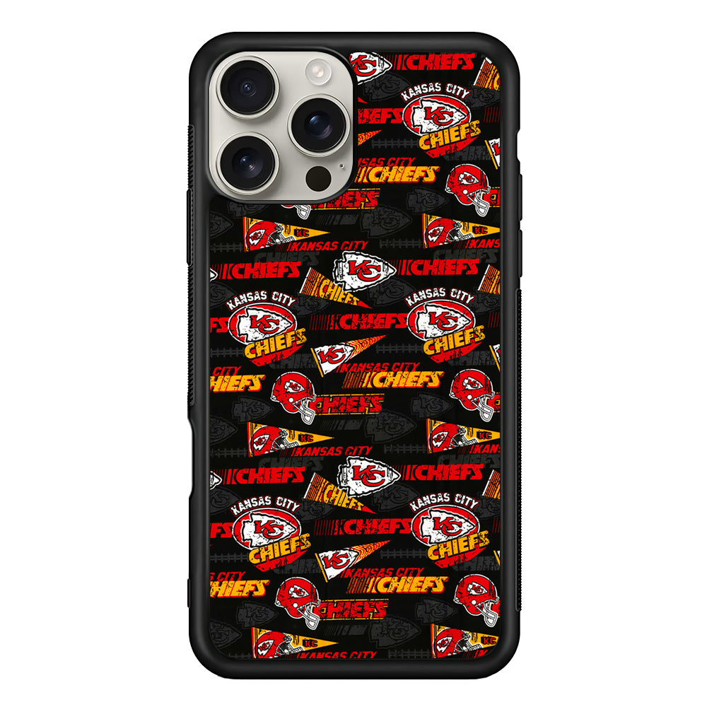 Kansas City Chiefs Patterns iPhone 16 Pro Max Case | Stylish Protective Case for iPhone 16 Pro Max