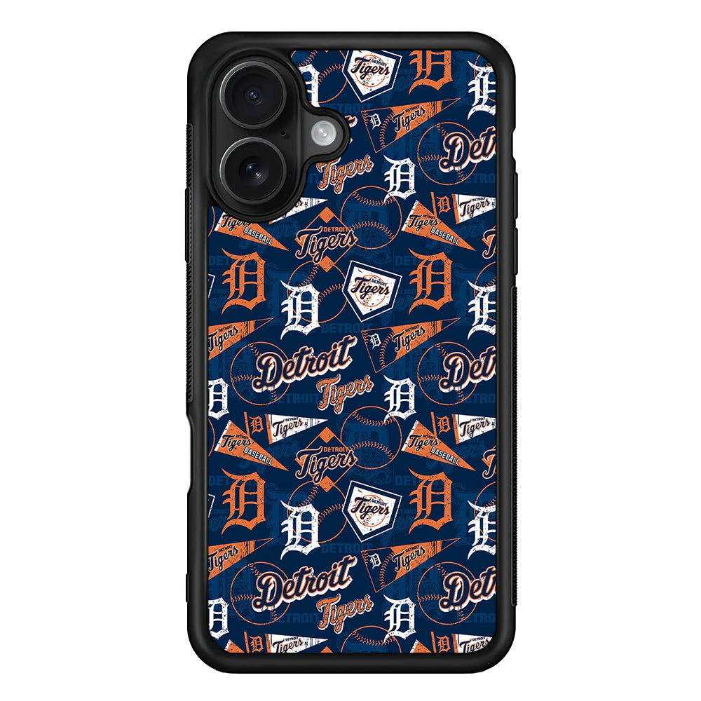Detroit Tigers Pattern iPhone 16 Case - Oxvistore
