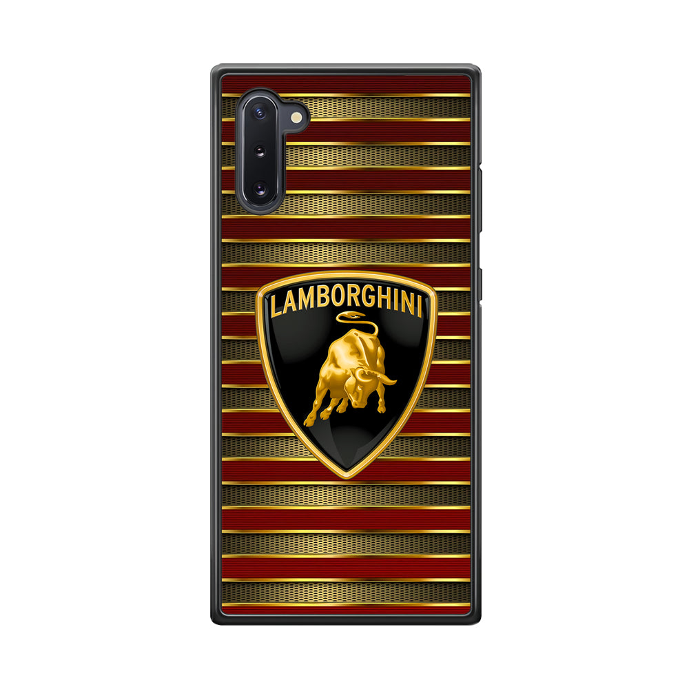 Lamborghini Red Gold Luxury Samsung Galaxy Note 10 Case | Slim Rubber Case for Samsung Galaxy Note 10