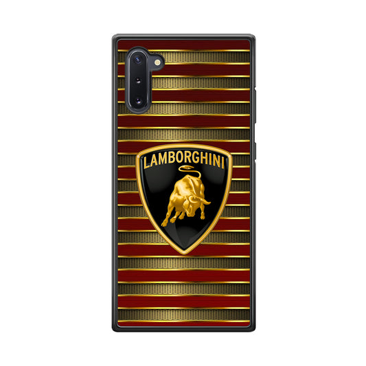 Lamborghini Red Gold Luxury Samsung Galaxy Note 10 Case | Slim Rubber Case for Samsung Galaxy Note 10