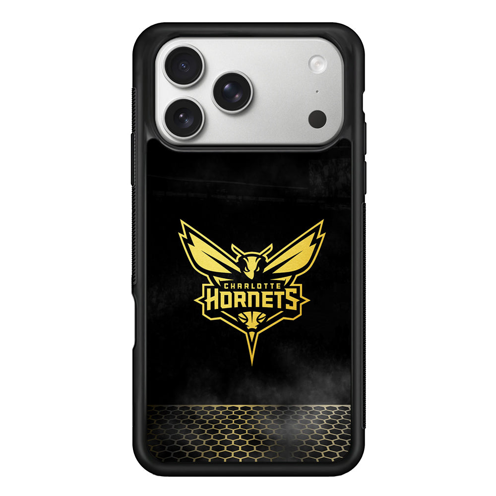 Charlotte Hornets Gold iPhone 17 Pro Case | Slim Rubber Case for iPhone 17 Pro