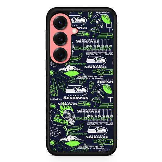 Seattle Seahawks Pattern Samsung Galaxy S25 Case | Protective Case for Samsung Galaxy S25