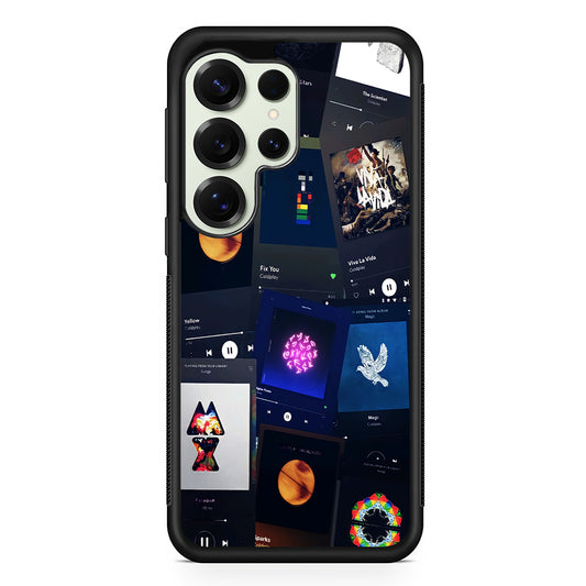 Coldplay Playlist Song Samsung Galaxy S25 Ultra Case | Durable Rubber Case for Samsung Galaxy S25 Ultra