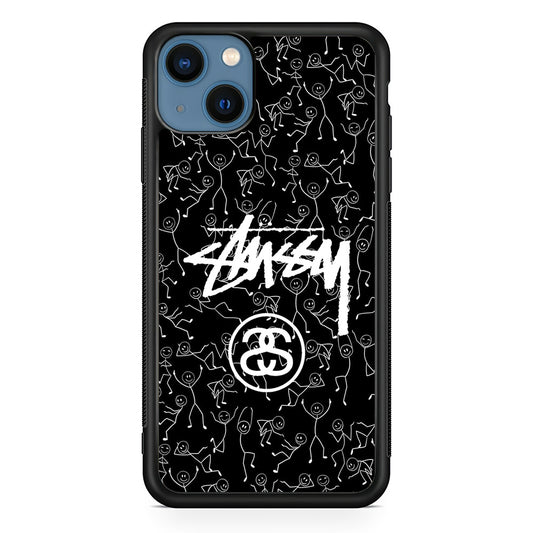 Stussy People Dancing iPhone 13 Case | Slim Rubber Case for iPhone 13