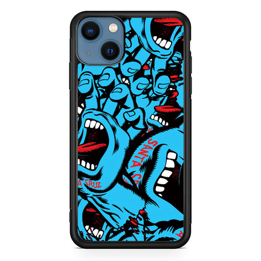Santa Cruz Skateboard Pattern iPhone 13 Case | Slim Rubber Case for iPhone 13