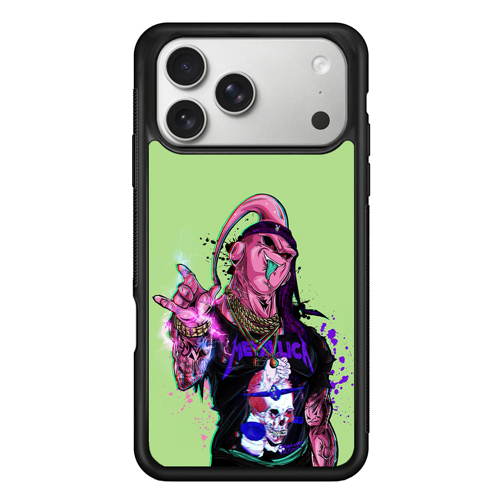 Majin Buu Metallica Style iPhone 17 Pro Case | Slim Rubber Case for iPhone 17 Pro