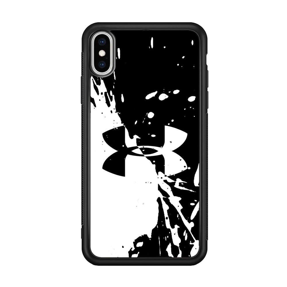 Under Armour Black White iPhone Xs Max Case | Slim Rubber Case for iPhone Xs Max