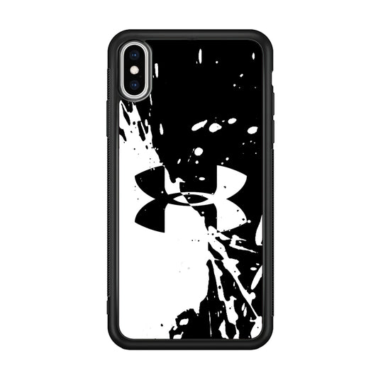 Under Armour Black White iPhone Xs Max Case | Slim Rubber Case for iPhone Xs Max