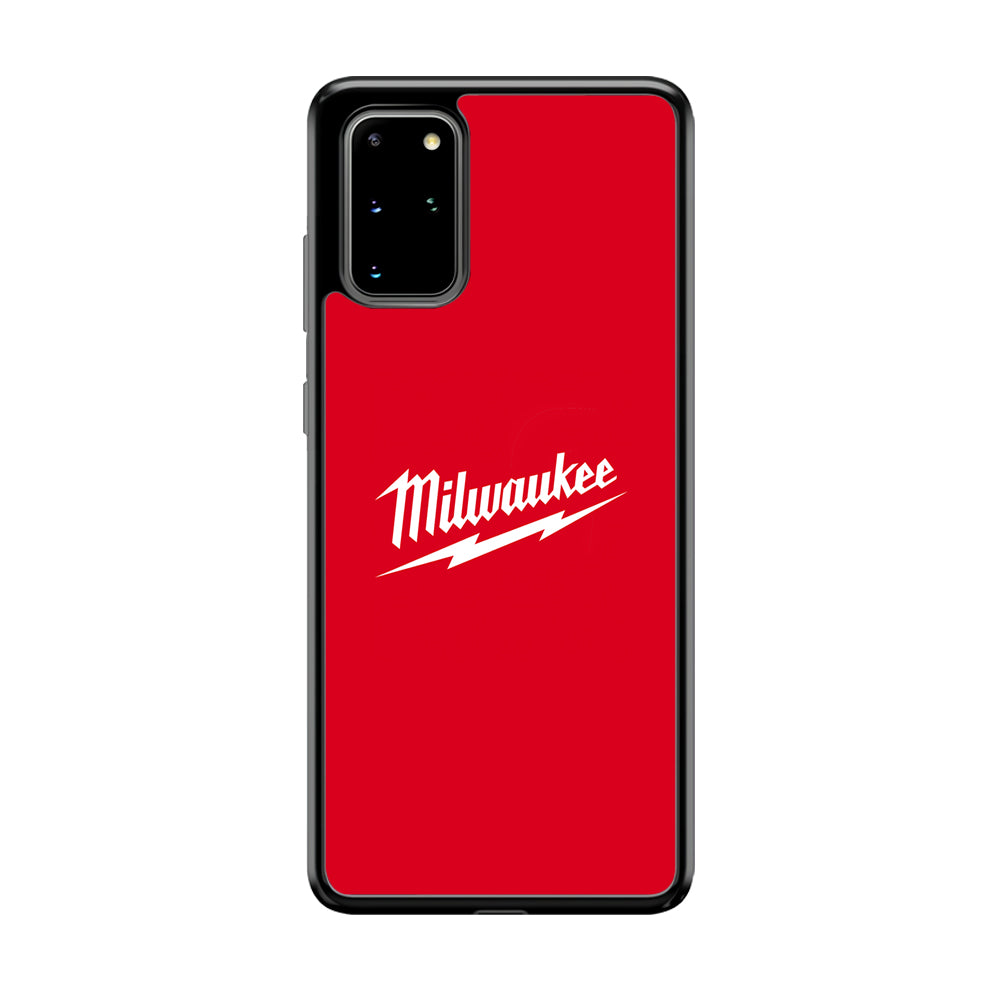 Milwaukee Tool Red Background Samsung Galaxy S20 Plus Case | Slim Rubber Case for Samsung Galaxy S20 Plus