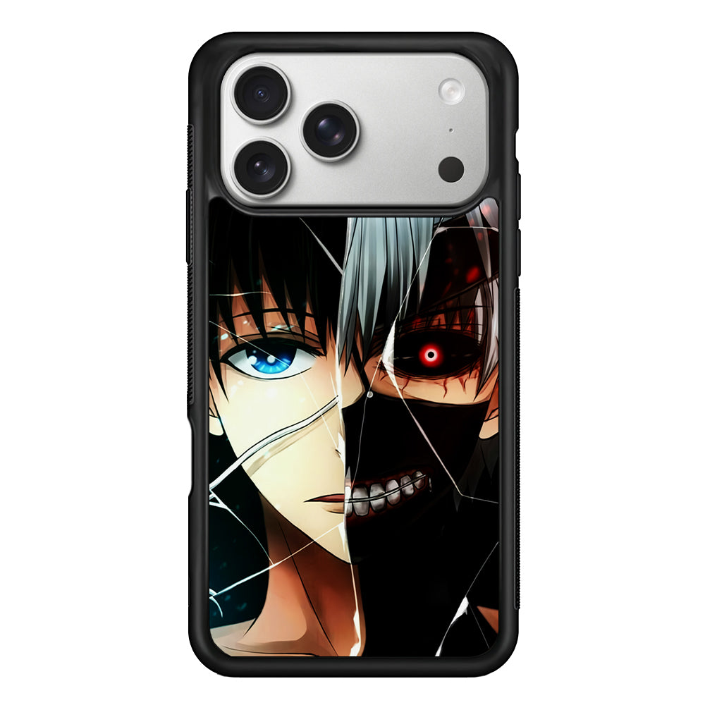Ken Kaneki Tokyo Ghoul Face iPhone 17 Pro Case | Slim Rubber Case for iPhone 17 Pro