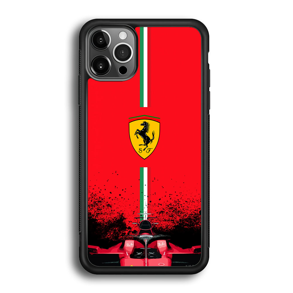Ferrari Luxury Car Logo iPhone 12 Pro Max Case | Slim Rubber Case for iPhone 12 Pro Max