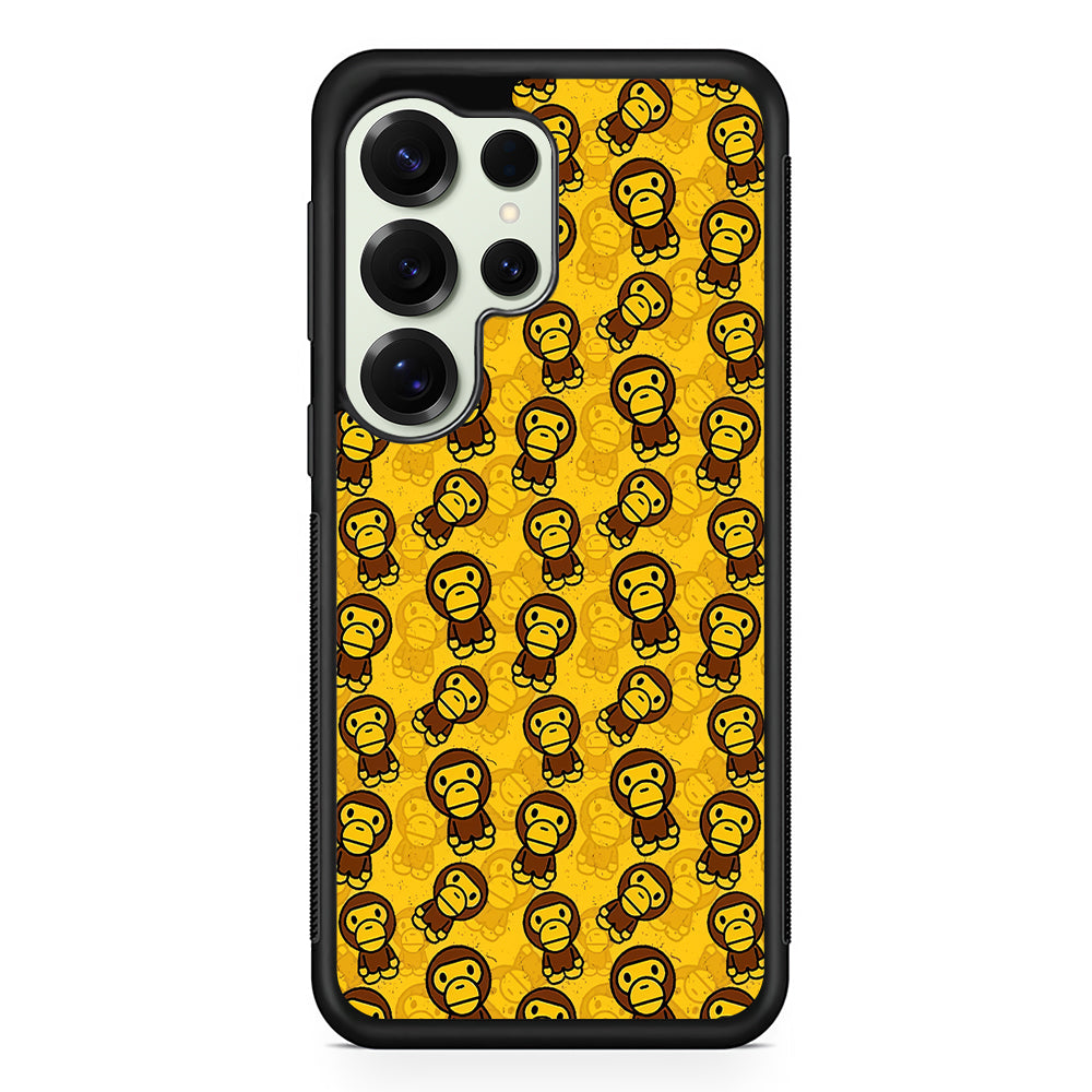 Bape Baby Milo Pattern Samsung Galaxy S25 Ultra Case | Slim Rubber Case for Samsung Galaxy S25 Ultra