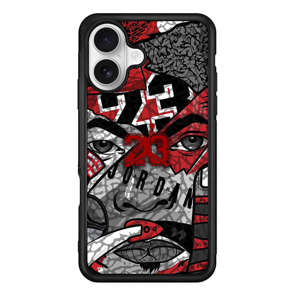 Air Jordan Face Without Mask iPhone 16 Plus Case – Slim Fit Protective Phone Case