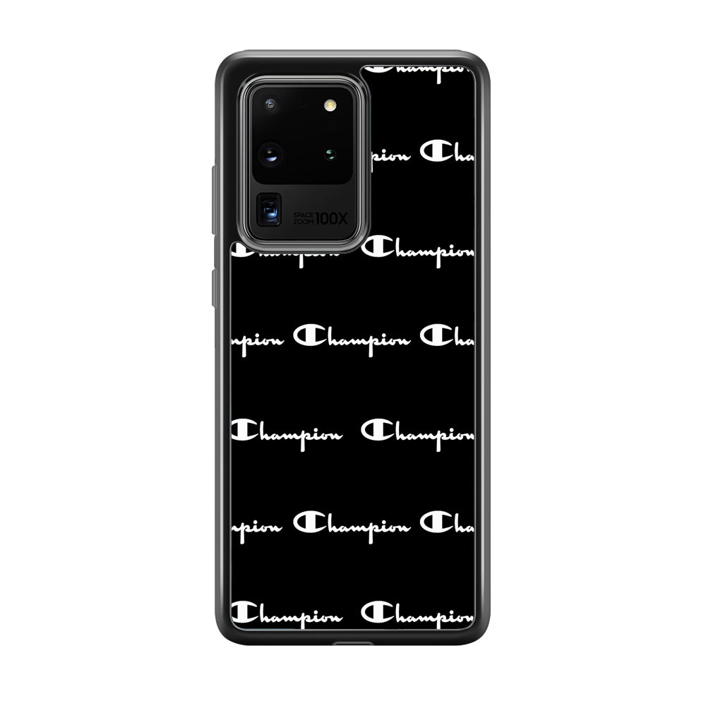 Champion Bland And White Samsung Galaxy S20 Ultra Case | Slim Rubber Case for Samsung Galaxy S20 Ultra
