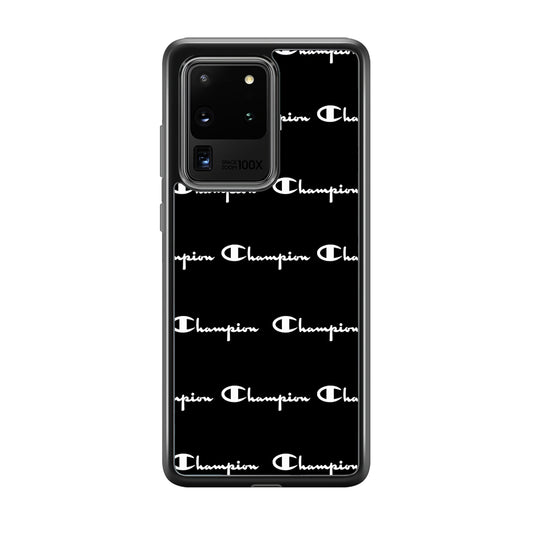 Champion Bland And White Samsung Galaxy S20 Ultra Case | Slim Rubber Case for Samsung Galaxy S20 Ultra