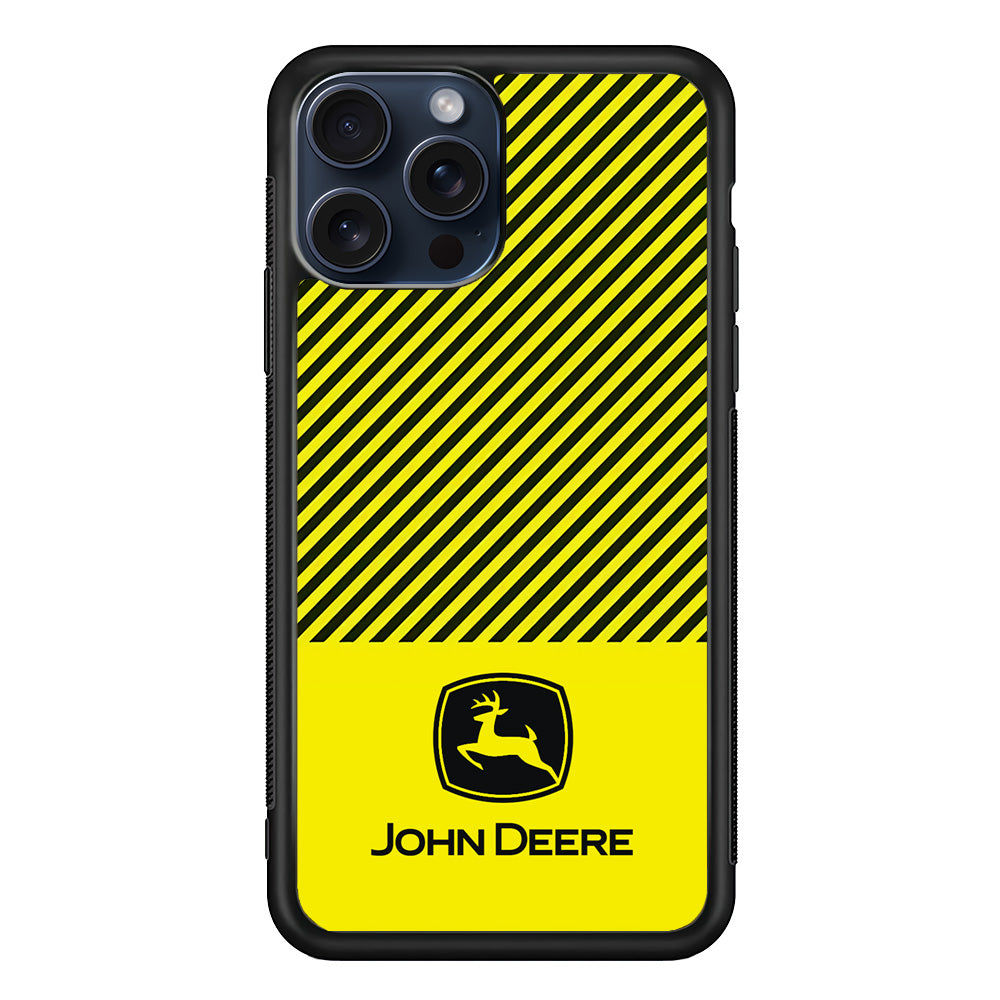 John Deere Black Patern iPhone 15 Pro Max Case | Slim Rubber Case for iPhone 15 Pro Max