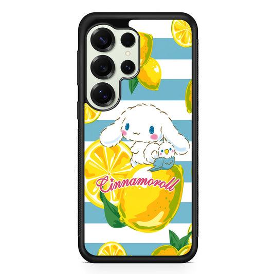Cinnamoroll Lemons Blue Stripe Samsung Galaxy S25 Ultra Case | Durable Rubber Case for Samsung Galaxy S25 Ultra
