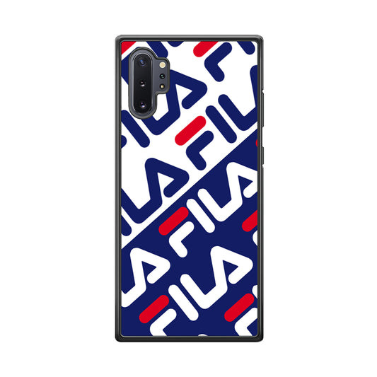 Fila Patern in Slope Samsung Galaxy Note 10 Plus Case | Slim Rubber Case for Samsung Galaxy Note 10 Plus