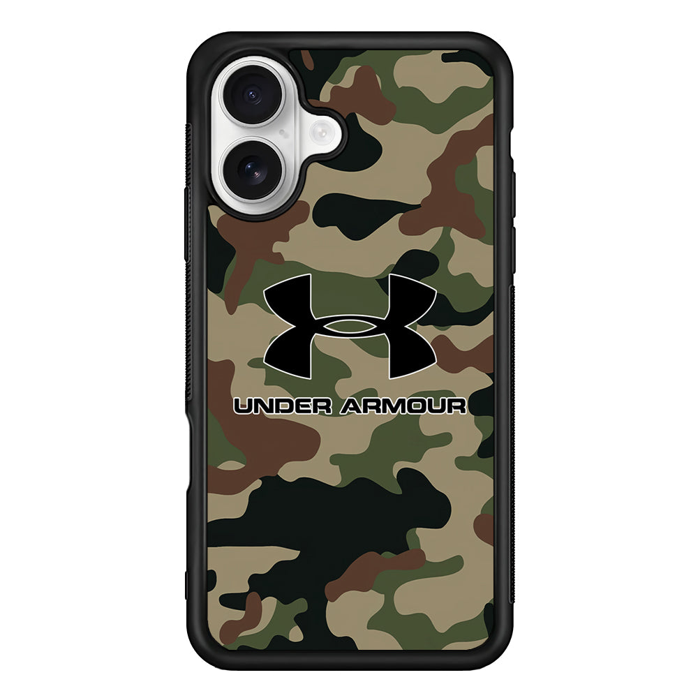 Under Armour Green Camo iPhone 16 Plus Case | Slim Rubber Case for iPhone 16 Plus