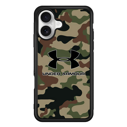 Under Armour Green Camo iPhone 16 Plus Case | Slim Rubber Case for iPhone 16 Plus
