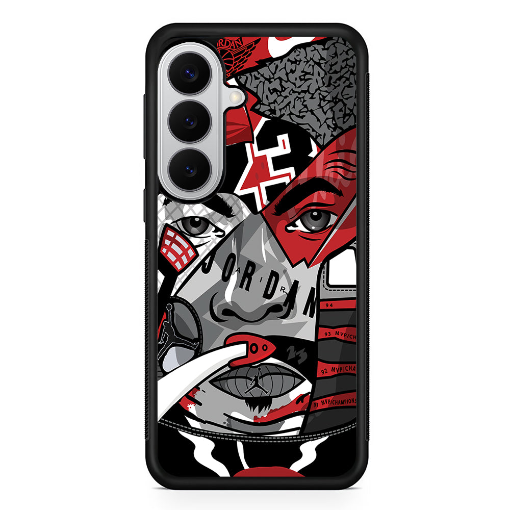 Air Jordan Warrior's Eyes Samsung Galaxy S26 Case | Slim Samsung Galaxy S26 Rubber Case